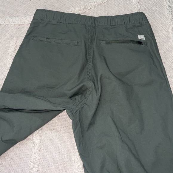 Vuori Ripstop Olive Army‎ Green Wideleg Organic Cotton Cropped Pants Small - Picture 10 of 14